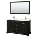 Deborah 60" Free Standing Double Basin Vanity Set with Cabinet, Quartz Vanity Top, and Framed Mirror - image 9
