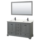 Deborah 60" Free Standing Double Basin Vanity Set with Cabinet, Quartz Vanity Top, and Framed Mirror - image 10
