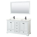 Deborah 60" Free Standing Double Basin Vanity Set with Cabinet, Quartz Vanity Top, and Framed Mirror - image 15