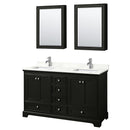 Deborah 60" Free Standing Double Basin Vanity Set with Cabinet, Quartz Vanity Top, and Medicine Cabinet - image 2