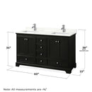 Deborah 60" Free Standing Double Basin Vanity Set with Cabinet, Quartz Vanity Top, and Medicine Cabinet - image 7