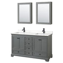 Deborah 60" Free Standing Double Basin Vanity Set with Cabinet, Quartz Vanity Top, and Medicine Cabinet - image 12