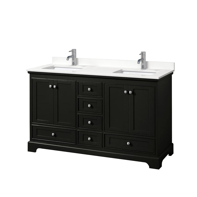 Deborah 60" Free Standing Double Basin Vanity Set with Cabinet and Quartz Vanity Top - image 8