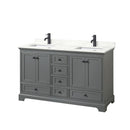 Deborah 60" Free Standing Double Basin Vanity Set with Cabinet and Quartz Vanity Top - image 9