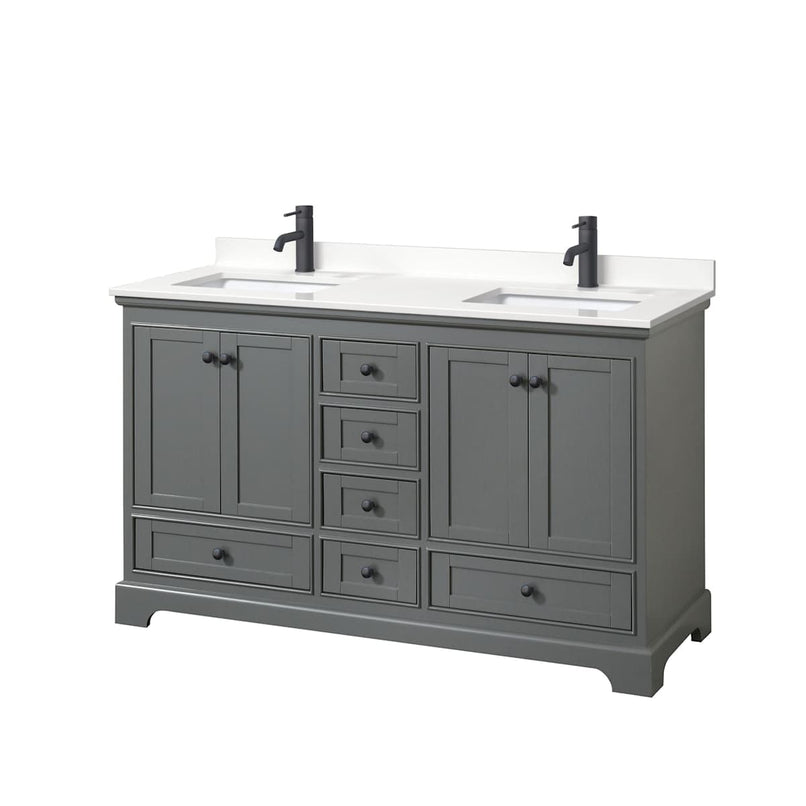 Deborah 60" Free Standing Double Basin Vanity Set with Cabinet and Quartz Vanity Top - image 10