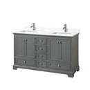 Deborah 60" Free Standing Double Basin Vanity Set with Cabinet and Quartz Vanity Top - image 11
