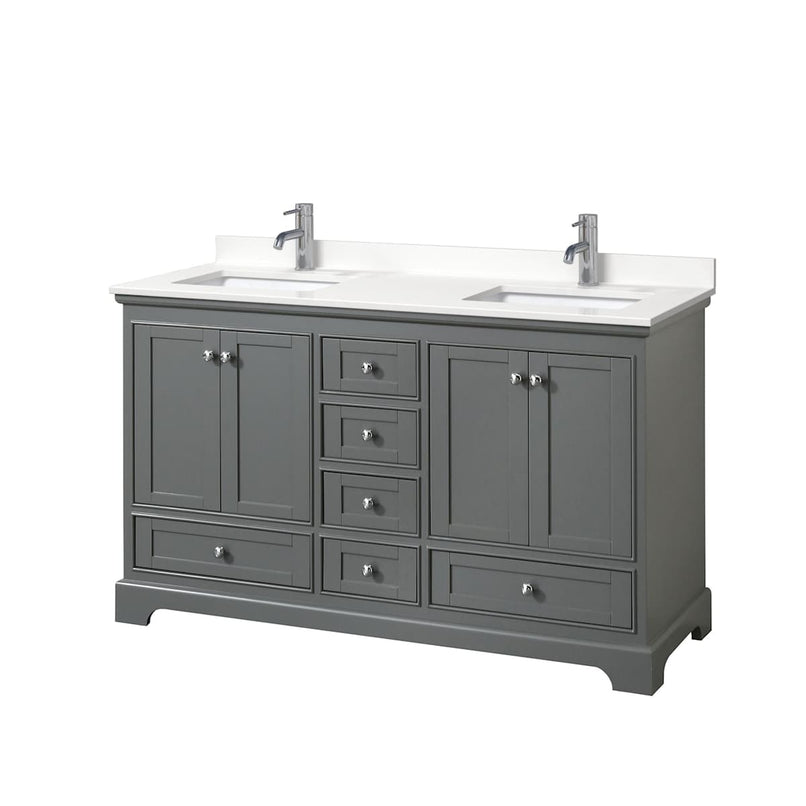 Deborah 60" Free Standing Double Basin Vanity Set with Cabinet and Quartz Vanity Top - image 12