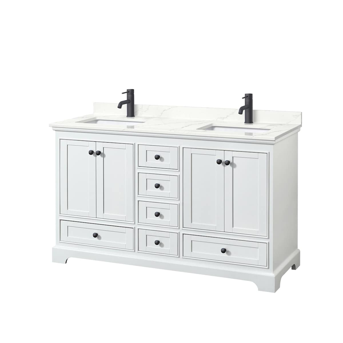 Deborah 60" Free Standing Double Basin Vanity Set with Cabinet and Quartz Vanity Top - image 13
