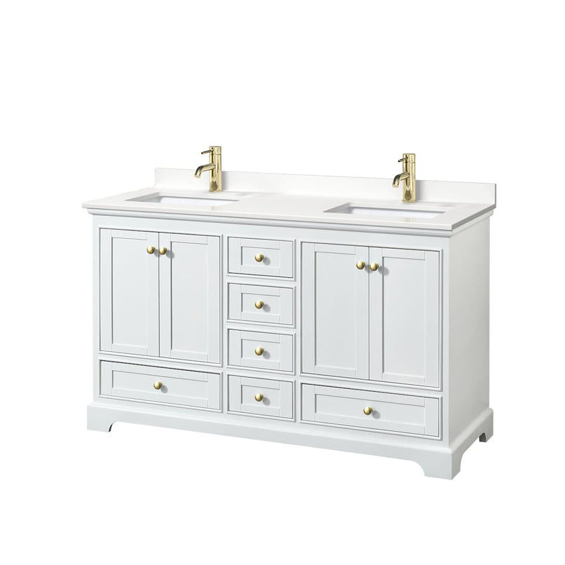 Deborah 60" Free Standing Double Basin Vanity Set with Cabinet and Quartz Vanity Top - image 16