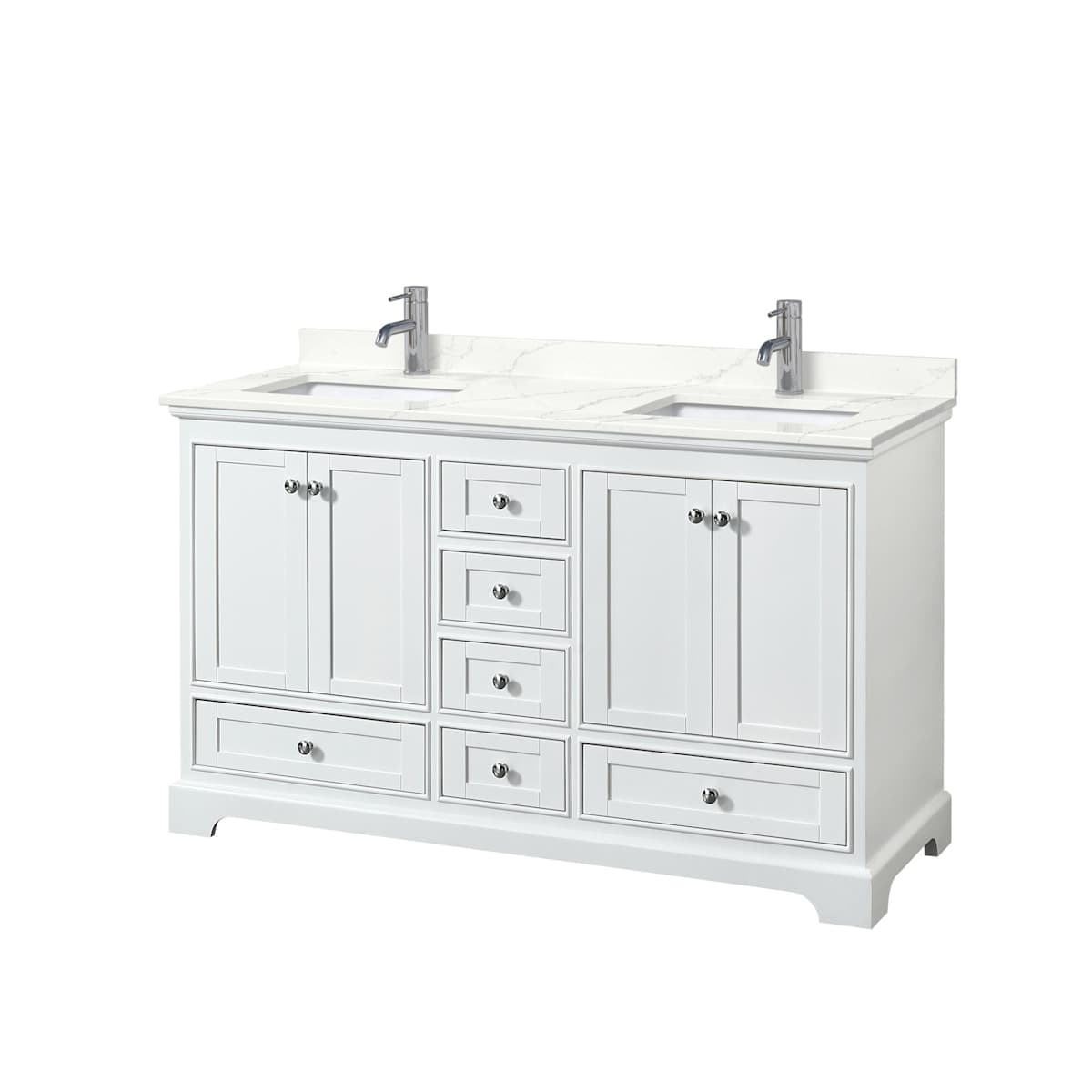 Deborah 60" Free Standing Double Basin Vanity Set with Cabinet and Quartz Vanity Top - image 17