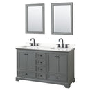 Deborah 60" Free Standing Double Basin Vanity Set with Cabinet, Quartz Vanity Top, and Framed Mirror - image 12