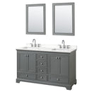 Deborah 60" Free Standing Double Basin Vanity Set with Cabinet, Quartz Vanity Top, and Framed Mirror - image 14