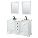 Deborah 60" Free Standing Double Basin Vanity Set with Cabinet, Quartz Vanity Top, and Framed Mirror - image 15
