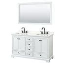 Deborah 60" Free Standing Double Basin Vanity Set with Cabinet, Quartz Vanity Top, and Framed Mirror - image 15