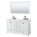 Deborah 60" Free Standing Double Basin Vanity Set with Cabinet, Quartz Vanity Top, and Framed Mirror - image 17