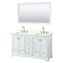 Deborah 60" Free Standing Double Basin Vanity Set with Cabinet, Quartz Vanity Top, and Framed Mirror - image 18