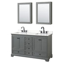 Deborah 60" Free Standing Double Basin Vanity Set with Cabinet, Quartz Vanity Top, and Medicine Cabinet - image 12