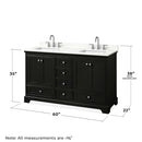 Deborah 60" Free Standing Double Basin Vanity Set with Cabinet and Quartz Vanity Top - image 6