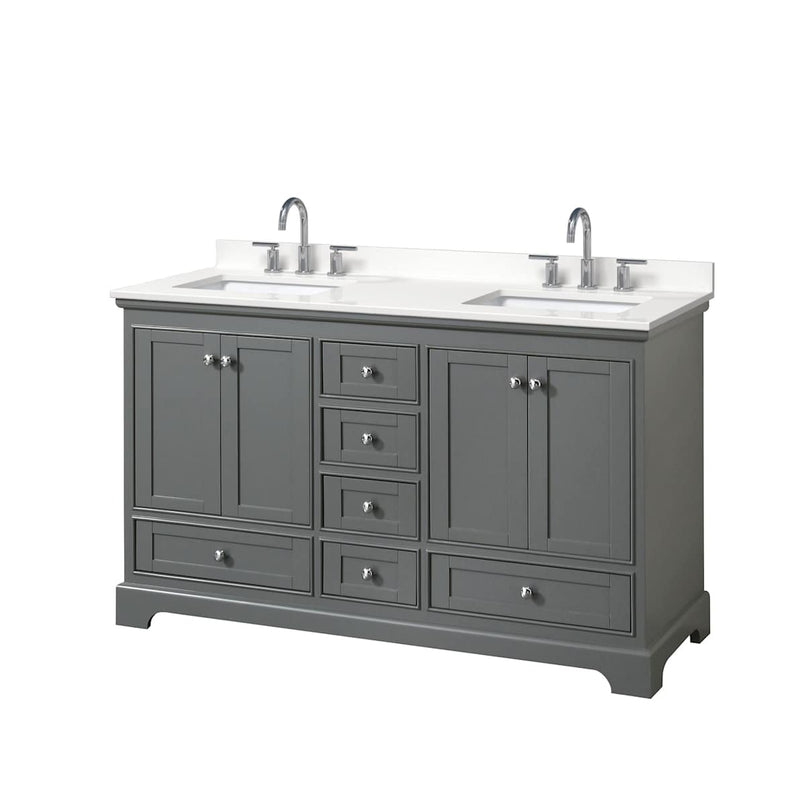 Deborah 60" Free Standing Double Basin Vanity Set with Cabinet and Quartz Vanity Top - image 12