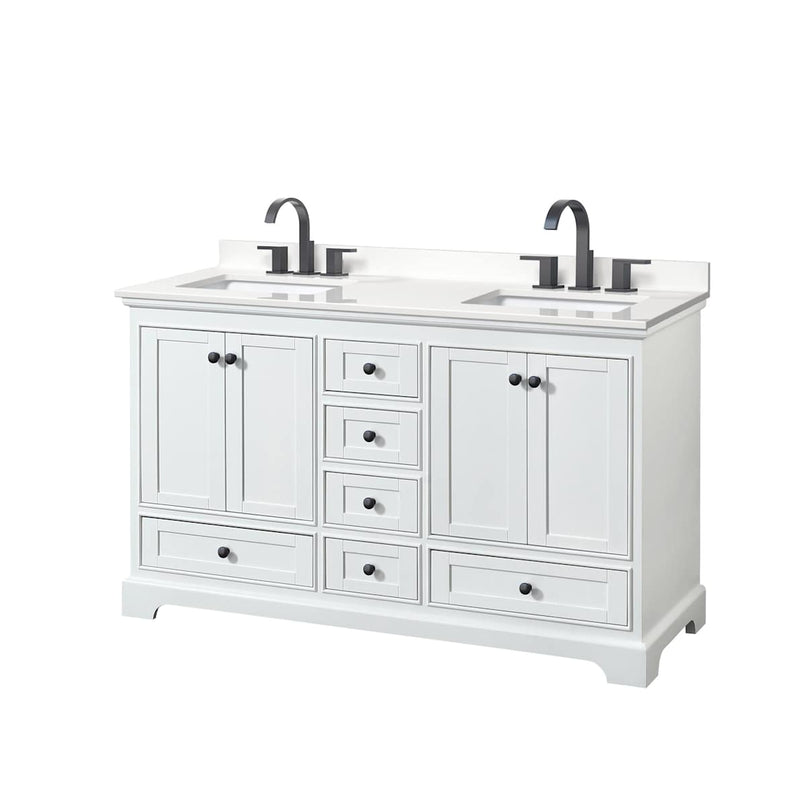 Deborah 60" Free Standing Double Basin Vanity Set with Cabinet and Quartz Vanity Top - image 14