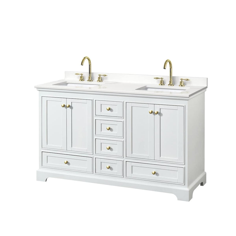 Deborah 60" Free Standing Double Basin Vanity Set with Cabinet and Quartz Vanity Top - image 16
