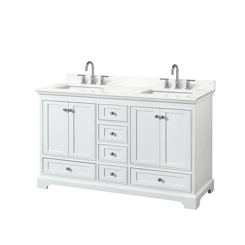 Deborah 60" Free Standing Double Basin Vanity Set with Cabinet and Quartz Vanity Top - image 17