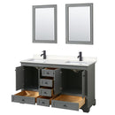 Deborah 60" Free Standing Double Basin Vanity Set with Cultured Marble Vanity Top and Framed Mirror - image 3