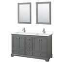Deborah 60" Free Standing Double Basin Vanity Set with Cultured Marble Vanity Top and Framed Mirror - image 17