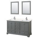 Deborah 60" Free Standing Double Basin Vanity Set with Cultured Marble Vanity Top and Framed Mirror - image 18