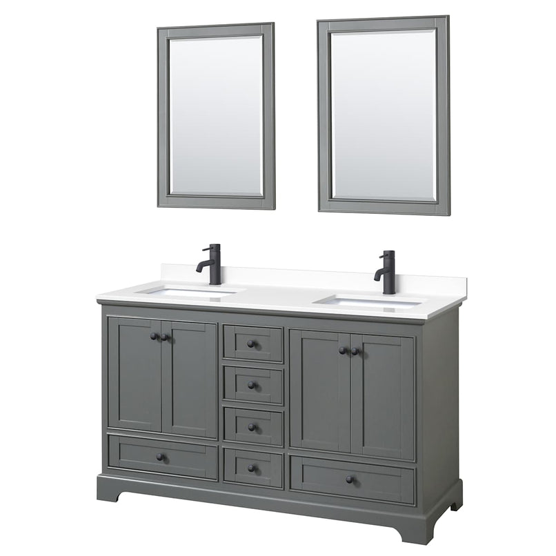 Deborah 60" Free Standing Double Basin Vanity Set with Cultured Marble Vanity Top and Framed Mirror - image 19