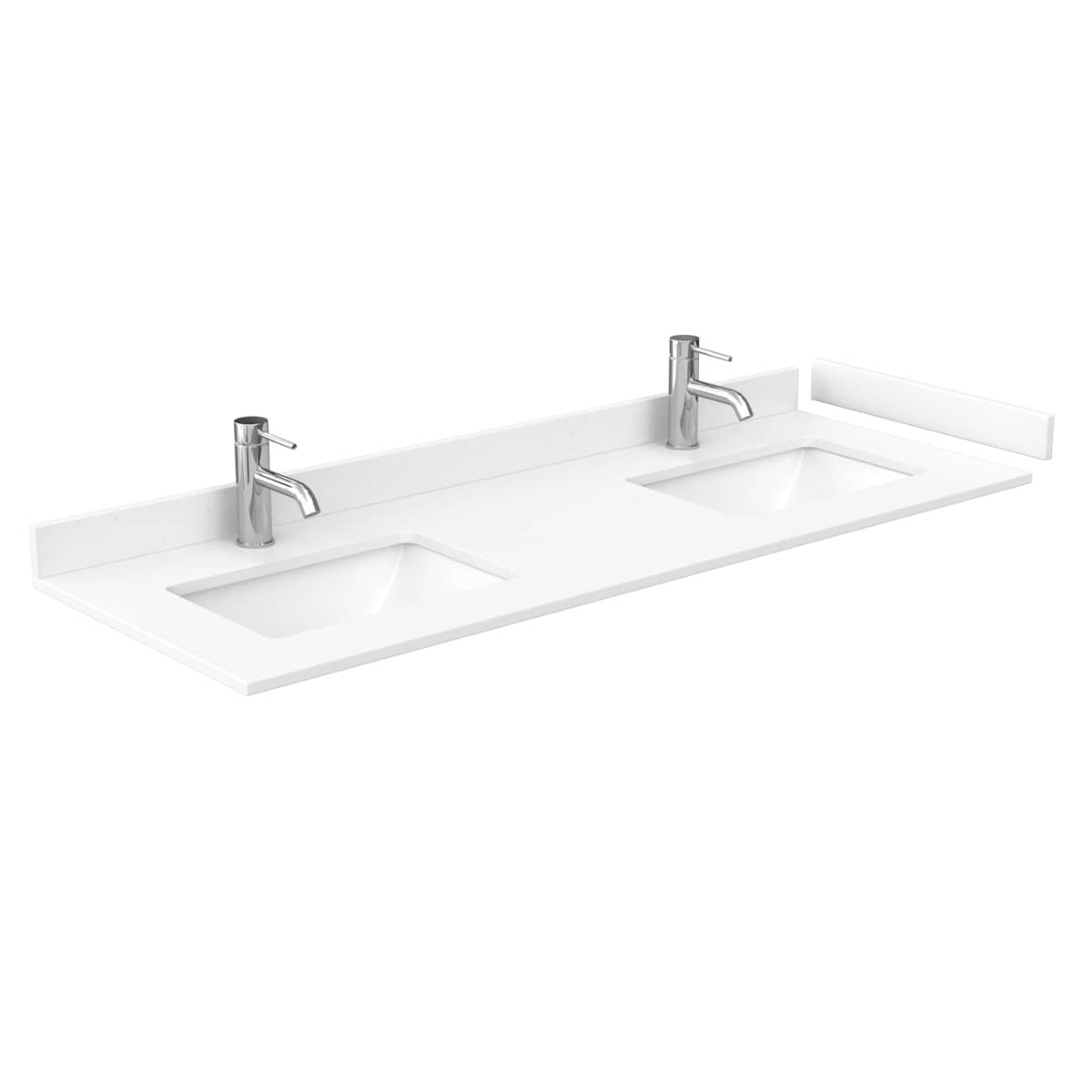 Deborah 60" Free Standing Double Basin Vanity Set with Cultured Marble Vanity Top and Framed Mirror
