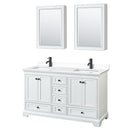 Deborah 60" Free Standing Double Basin Vanity Set with Cultured Marble Vanity Top and Framed Mirror - image 13