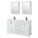 Deborah 60" Free Standing Double Basin Vanity Set with Cultured Marble Vanity Top and Framed Mirror - image 15