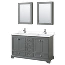 Deborah 60" Free Standing Double Basin Vanity Set with Cultured Marble Vanity Top and Framed Mirror - image 16