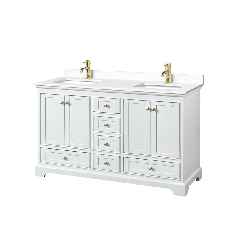 Deborah 60" Free Standing Double Basin Vanity Set with Cultured Marble Vanity Top - image 10