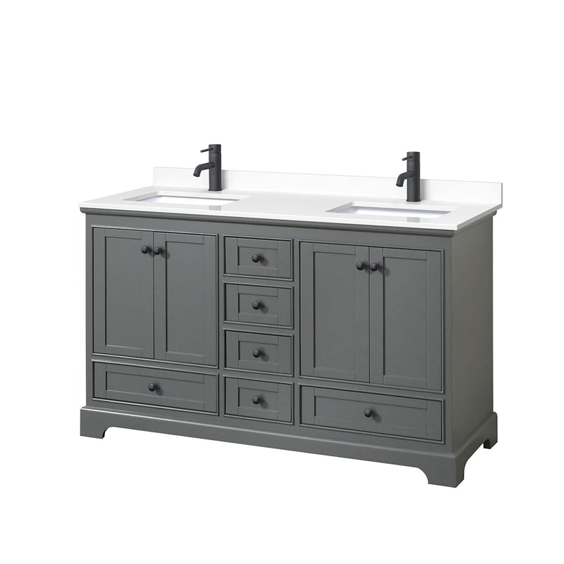Deborah 60" Free Standing Double Basin Vanity Set with Cultured Marble Vanity Top - image 16
