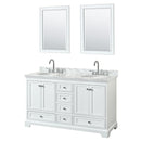 Deborah 60" Free Standing Double Vanity Set with Wood Cabinet, Marble Vanity Top, and Framed Mirror - image 6