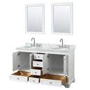 Deborah 60" Free Standing Double Vanity Set with Wood Cabinet, Marble Vanity Top, and Framed Mirror - image 16