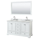 Deborah 60" Free Standing Double Vanity Set with Wood Cabinet, Marble Vanity Top, and Framed Mirror - image 8