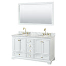 Deborah 60" Free Standing Double Vanity Set with Wood Cabinet, Marble Vanity Top, and Framed Mirror - image 9