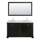 Deborah 60" Free Standing Double Vanity Set with Wood Cabinet, Marble Vanity Top, and Framed Mirror - image 12