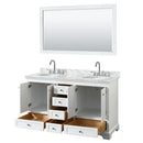 Deborah 60" Free Standing Double Vanity Set with Wood Cabinet, Marble Vanity Top, and Framed Mirror - image 16