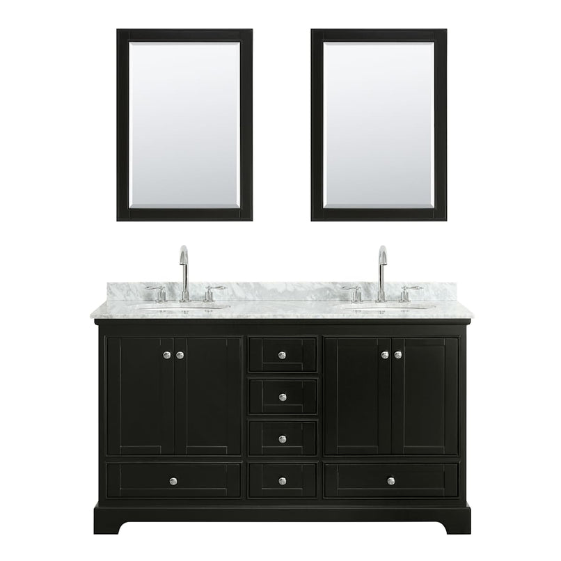 Deborah 60" Free Standing Double Vanity Set with Wood Cabinet, Marble Vanity Top, and Medicine Cabinet - image 13