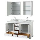 Deborah 60" Free Standing Double Vanity Set with Wood Cabinet, Marble Vanity Top, and Medicine Cabinet - image 16