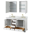 Deborah 60" Free Standing Double Vanity Set with Wood Cabinet, Marble Vanity Top, and Medicine Cabinet - image 17