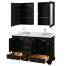 Deborah 60" Free Standing Double Vanity Set with Wood Cabinet, Marble Vanity Top, and Medicine Cabinet - image 20