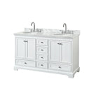 Deborah 60" Free Standing Double Vanity Set with Wood Cabinet and Marble Vanity Top - image 8