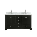 Deborah 60" Free Standing Double Vanity Set with Wood Cabinet and Marble Vanity Top - image 11