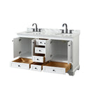 Deborah 60" Free Standing Double Vanity Set with Wood Cabinet and Marble Vanity Top - image 15