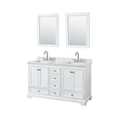 Deborah 60" Free Standing Double Vanity Set with Wood Cabinet, Marble Vanity Top, and Framed Mirror - image 8